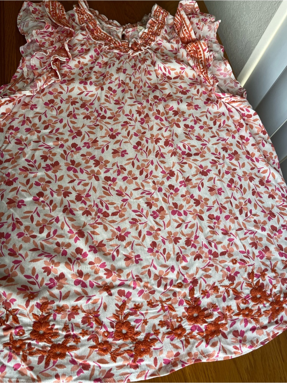 Savanna Jane Floral Ruffle Sleeve Blouse Size Small - Picture 10 of 13